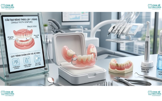 Răng Tháo Lắp 1 Răng Là Gì? Biến Chứng & Cách Vệ Sinh (2026)