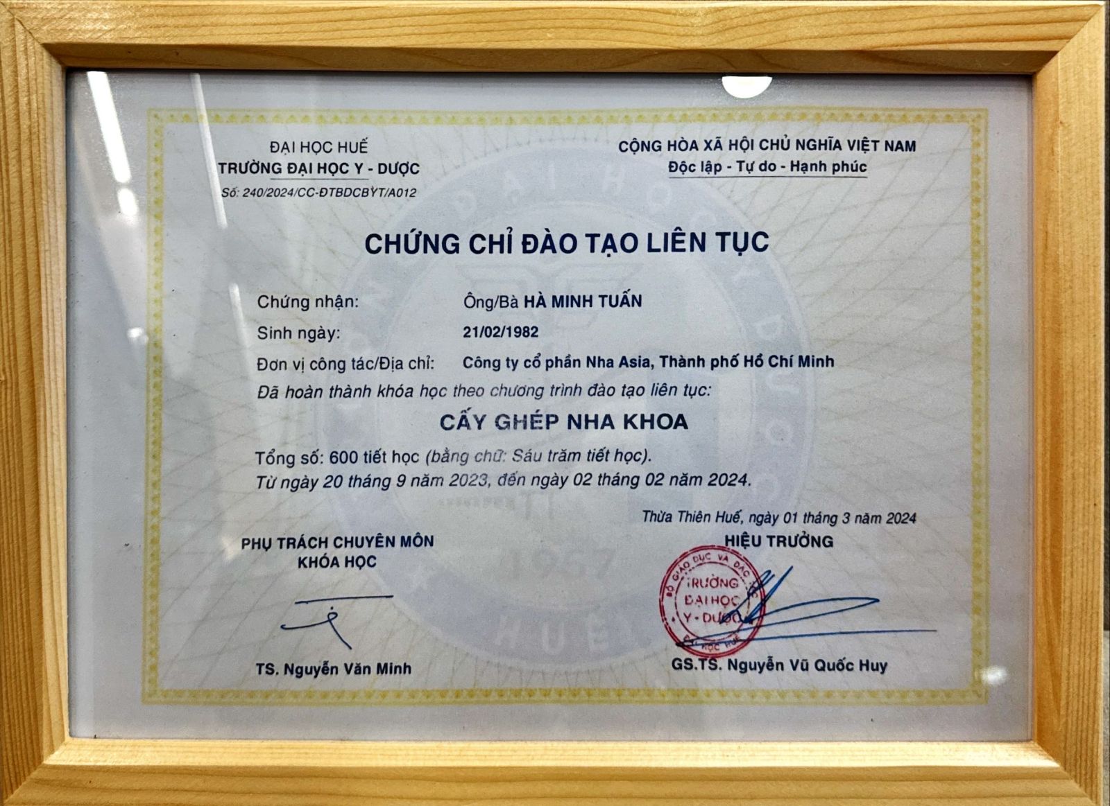 Chứng chỉ 5